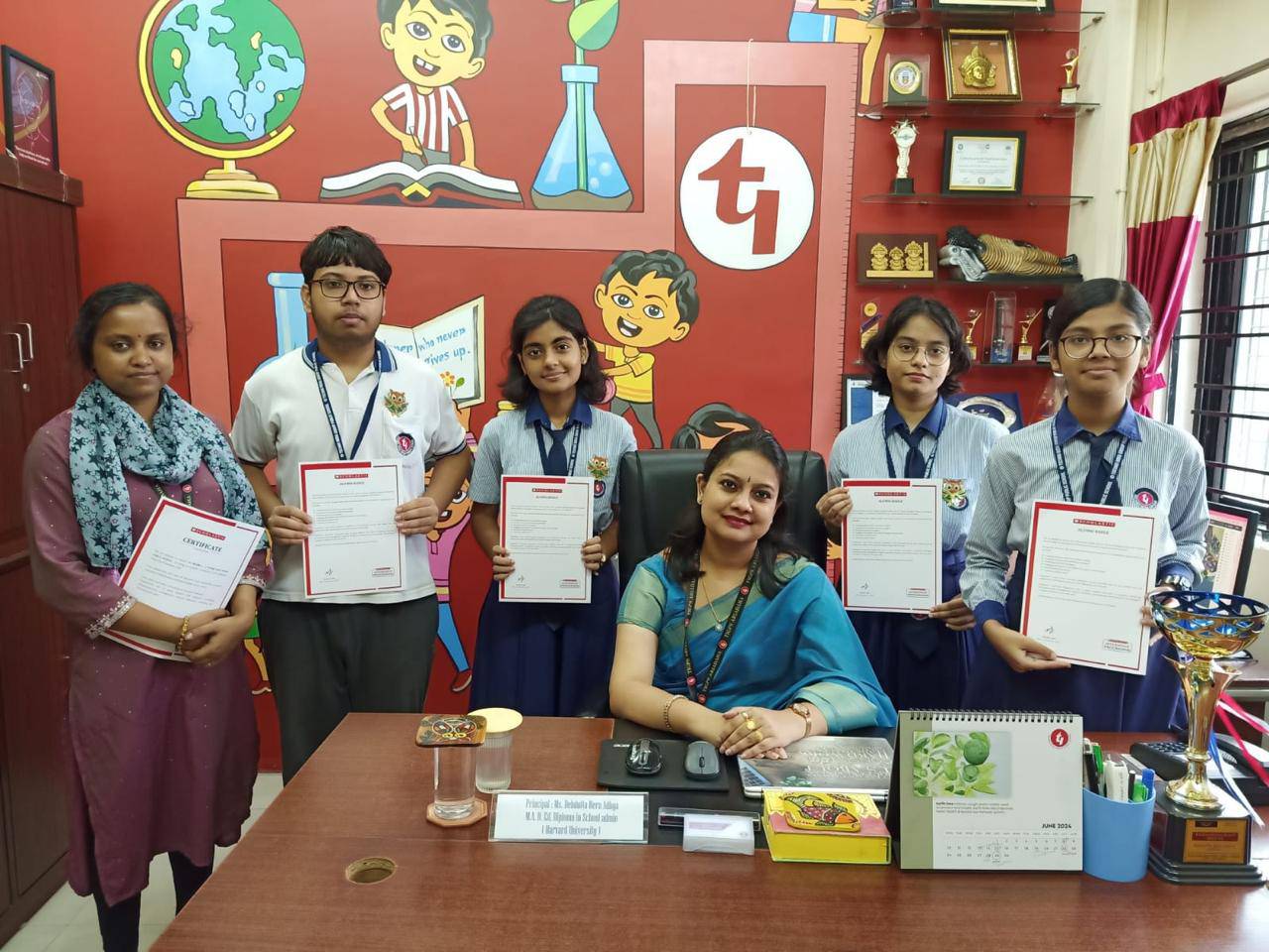 The School Internship Program with Scholastic successfully and achieved certificates.