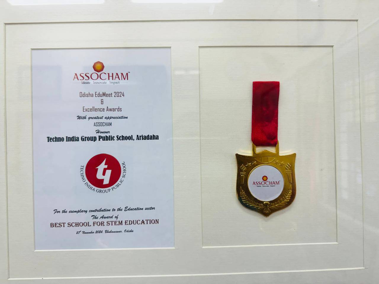 Techno India Group received the prestigious *ASSOCHAM* 